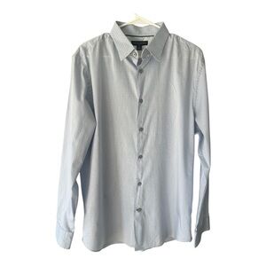 Banana Republic Men's Blue Checkered Button Down Shirt Size 16-16 1/2 L NWOT
